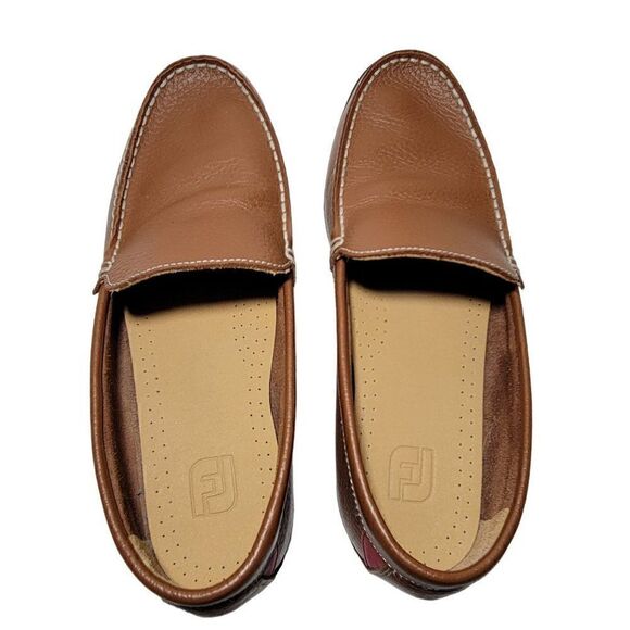 FootJoy FJ Golf Loafers Mens 8.5 W Wide‎ Club Casuals Brown Leather Shoes 79054 main image 11